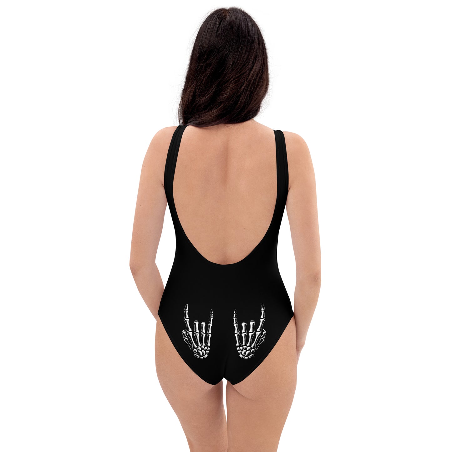 DAIMON: HORNS UP ONE PIECE BATHING SUIT